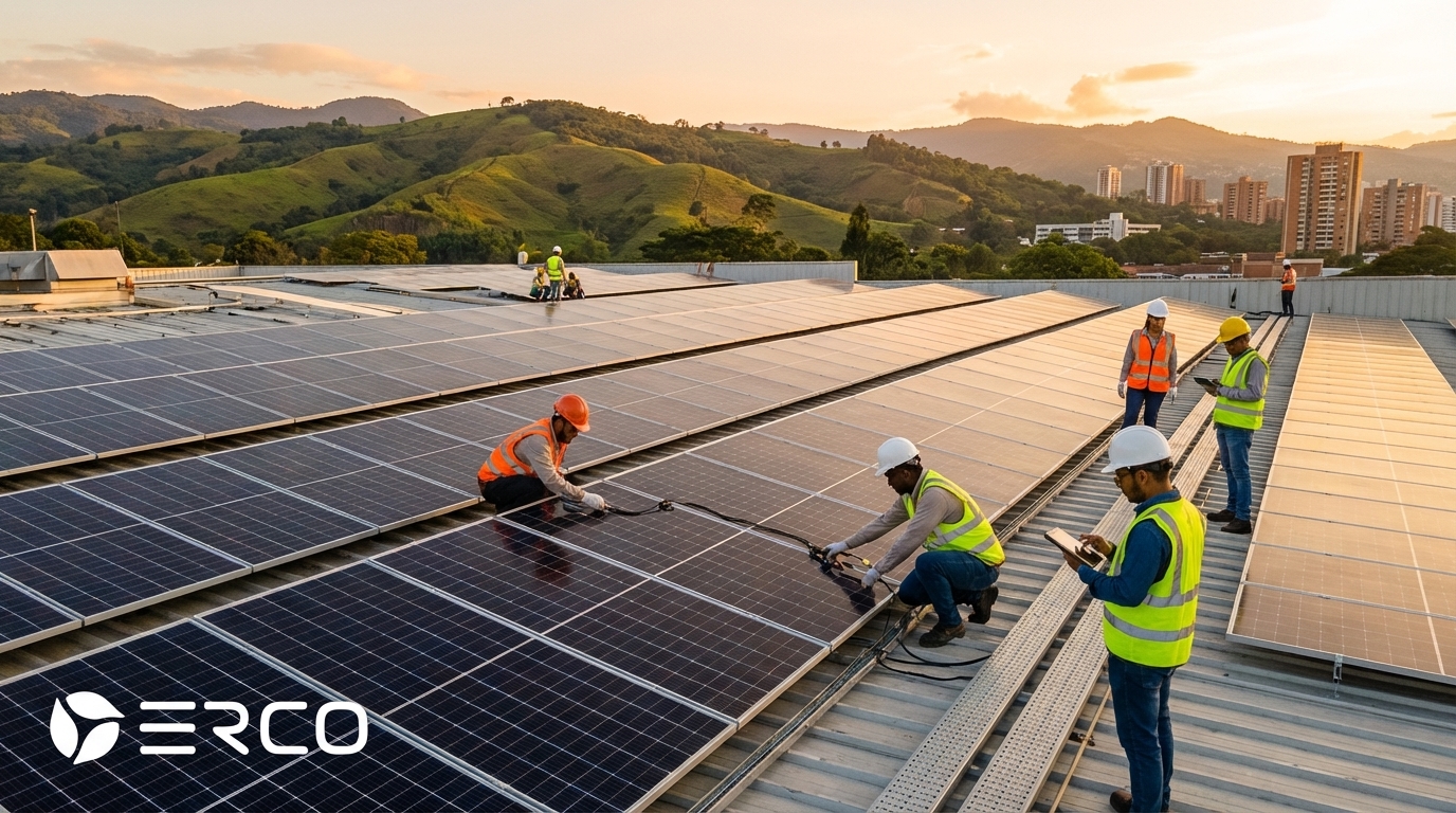 Energía Solar para Empresas Colombia 2026: Ahorro Costos