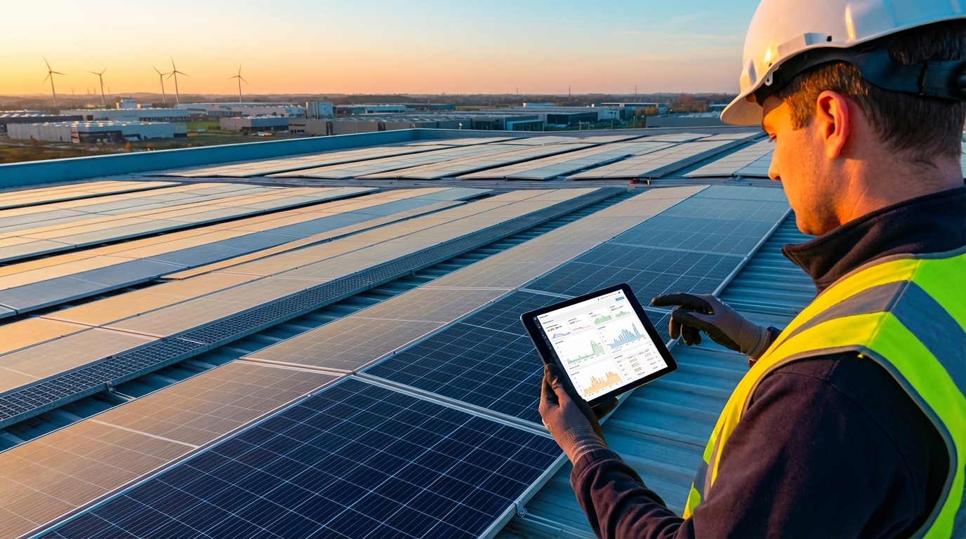 Paneles solares con monitoreo digital para empresas C&I
