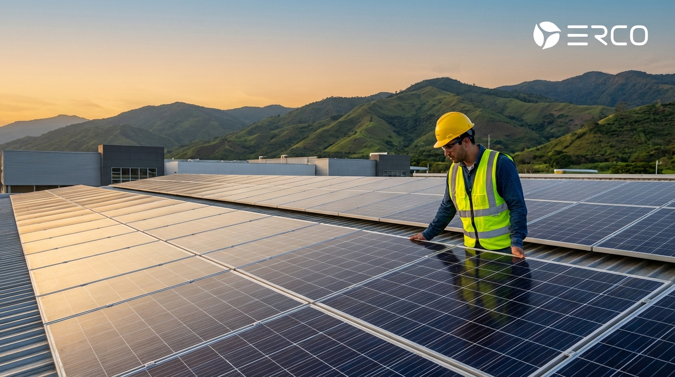 Paneles solares para negocios: beneficios en Colombia